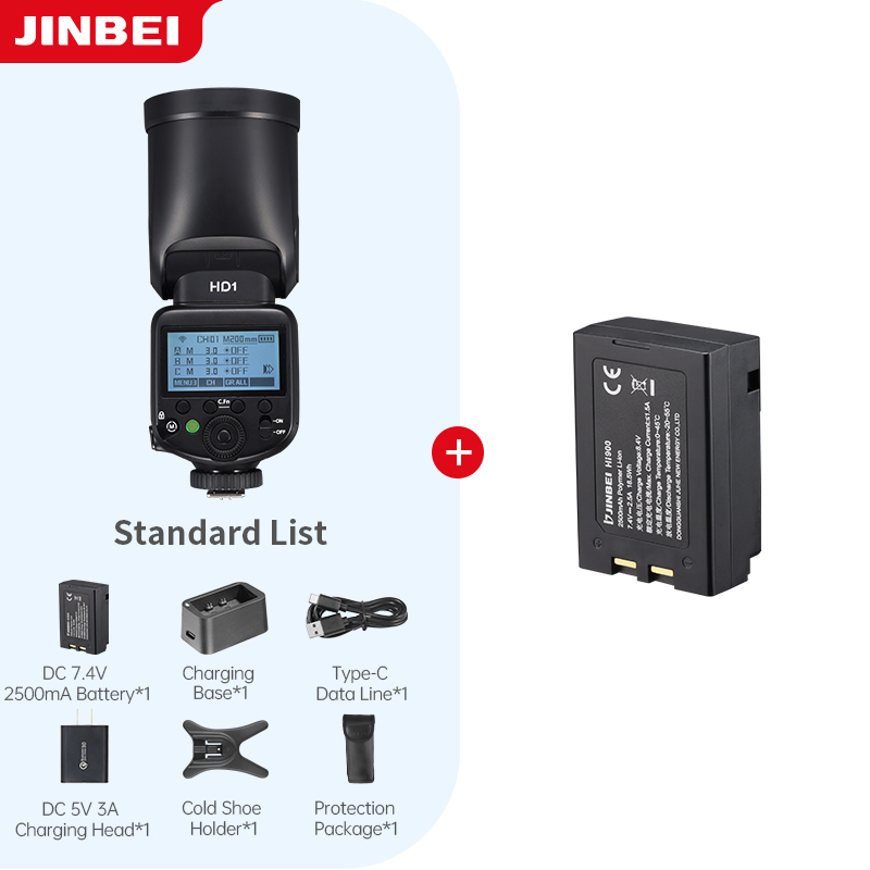 Photography Lighting Flash - JINBEI HD-1 Ronde kop HSS Speedlite