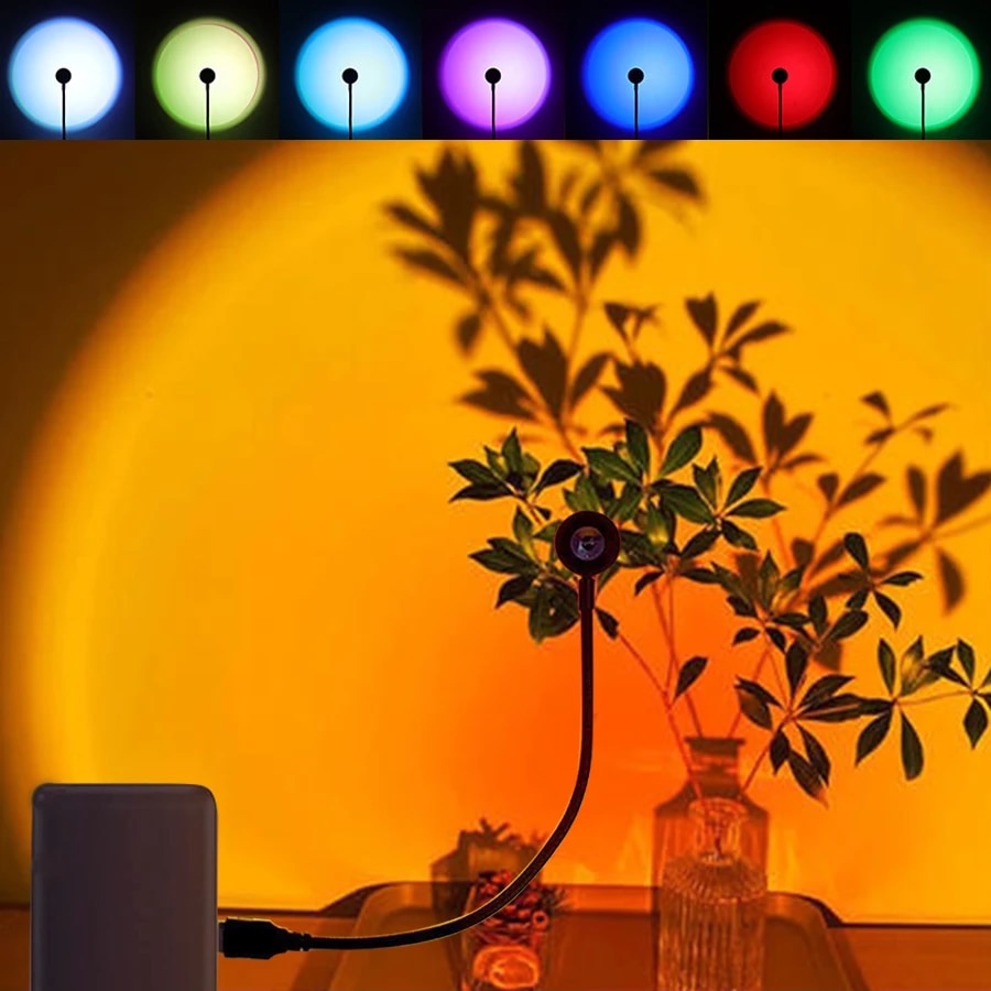 Photography Lighting Mood - MeeToo USB Zonsondergang Sfeerlamp Led Projector