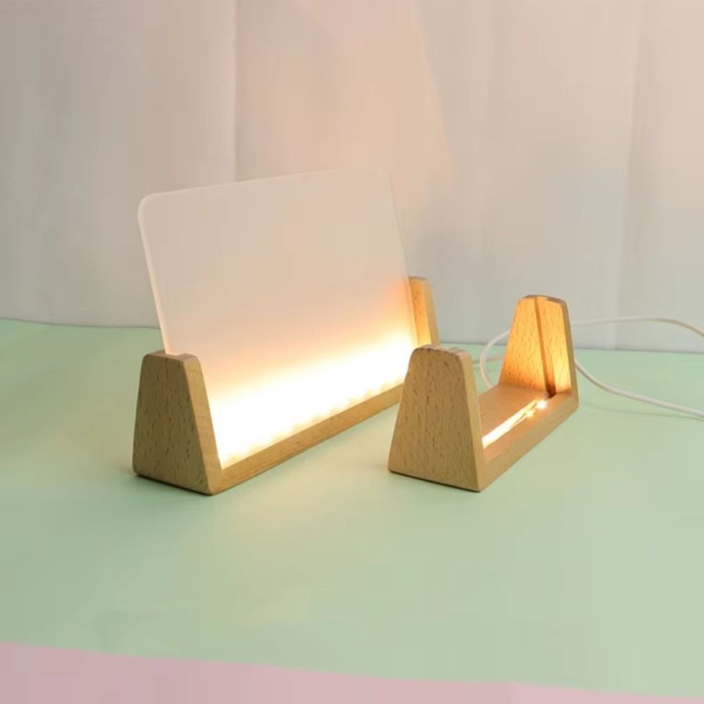 Photography Lighting Portrait - Warmlicht houten verlichte basis Antislip USB-aansluitbare