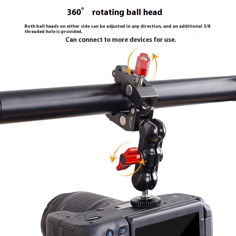 Photography Lighting Position - Camera Super Clamp met dubbele kogelkop