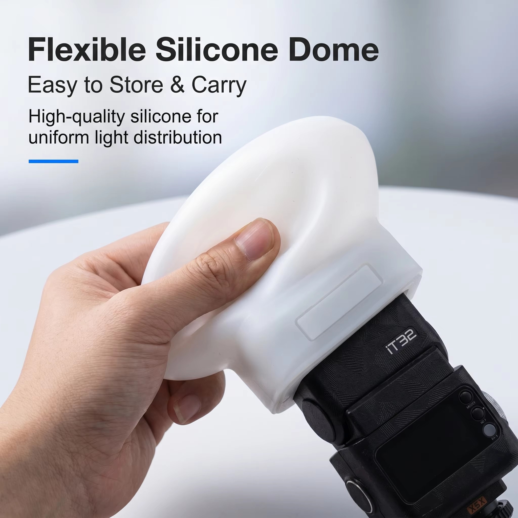 Photography Lighting Flash - Siliconen flitsdiffuserhoes compatibel met Godox IT32