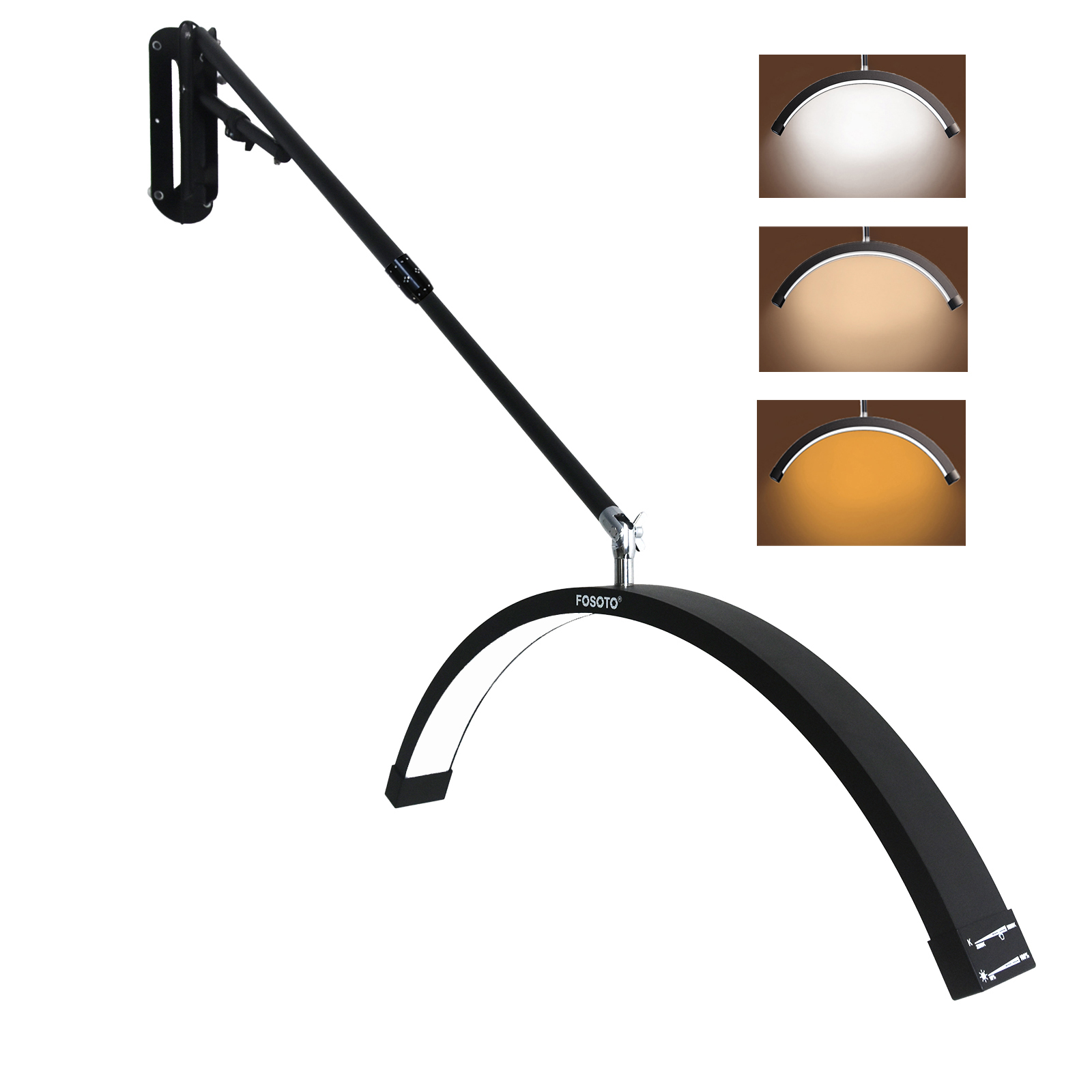 Photography Lighting Continuous - Fosoto Multi-directionele U-vormige LED wandlamp halve