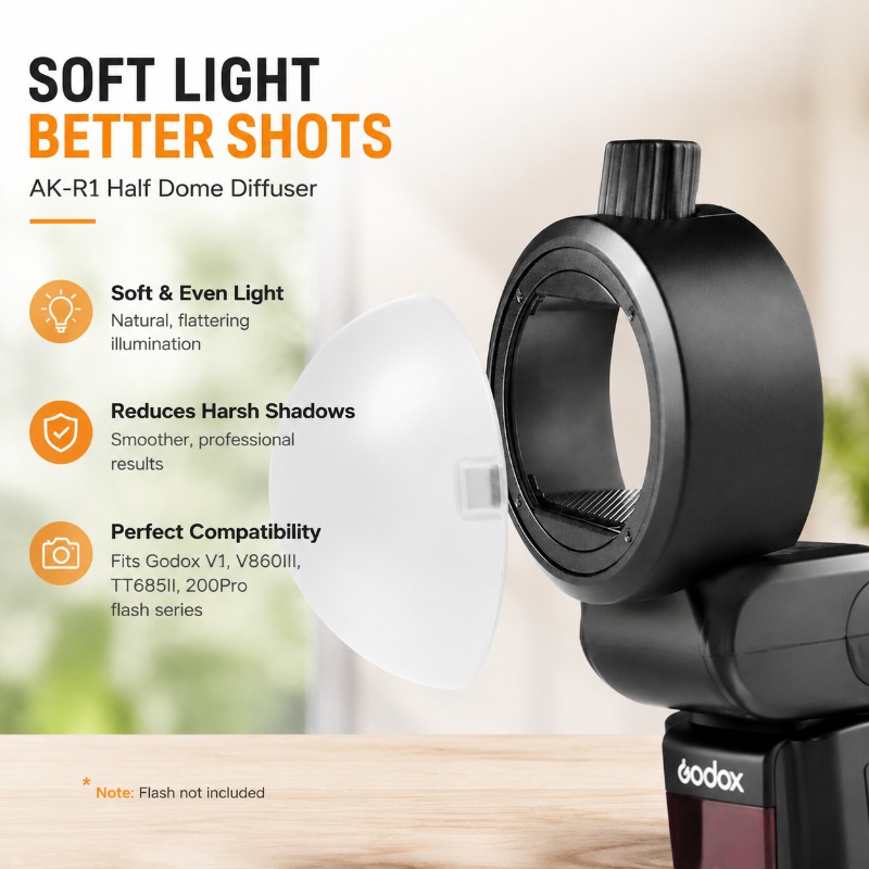 Half-dome flitsdiffusor & barn - Barn Door Modifier recensie en prijs