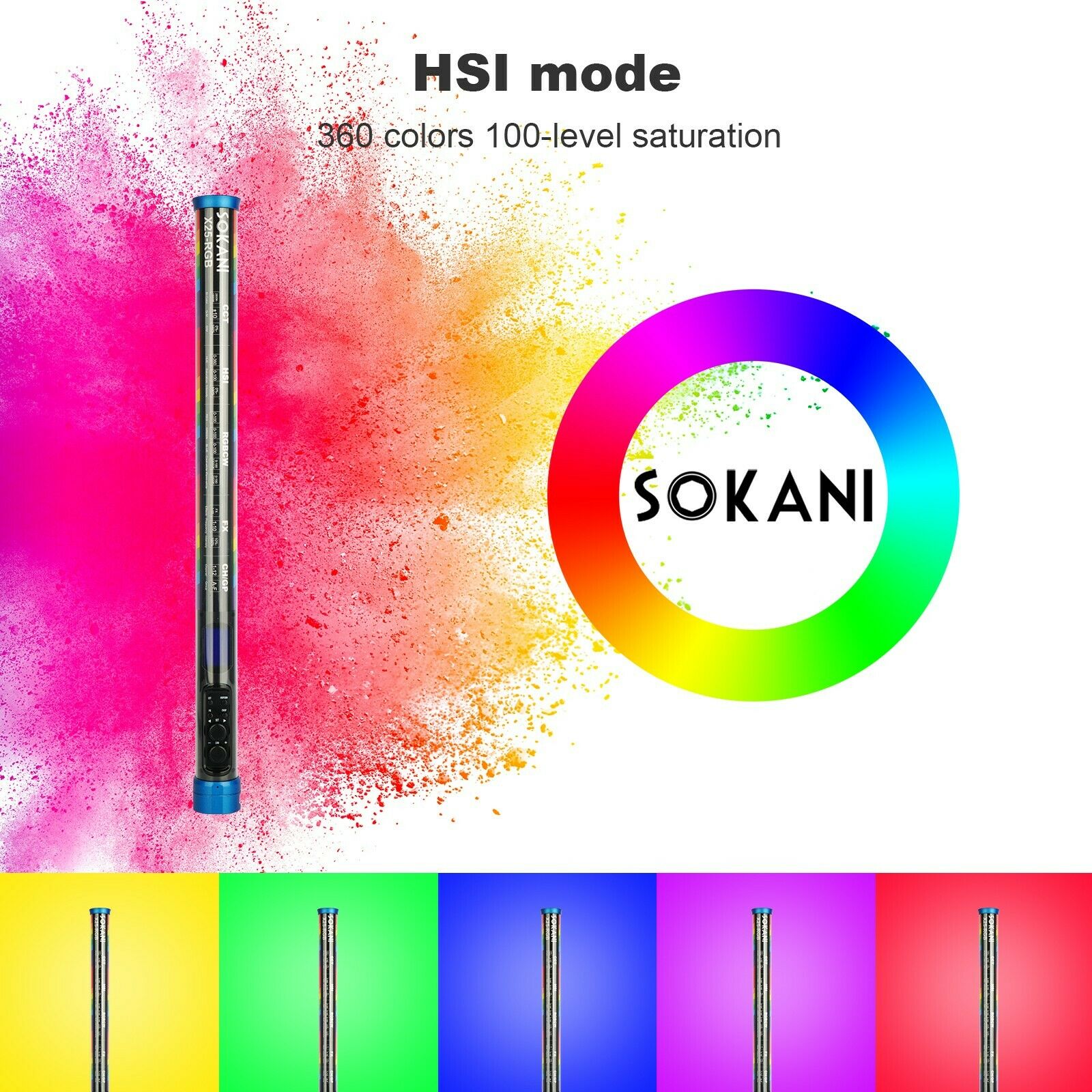 Sokani X25 RGB LED-videolamp H - Photography Lighting Wand recensie en prijs