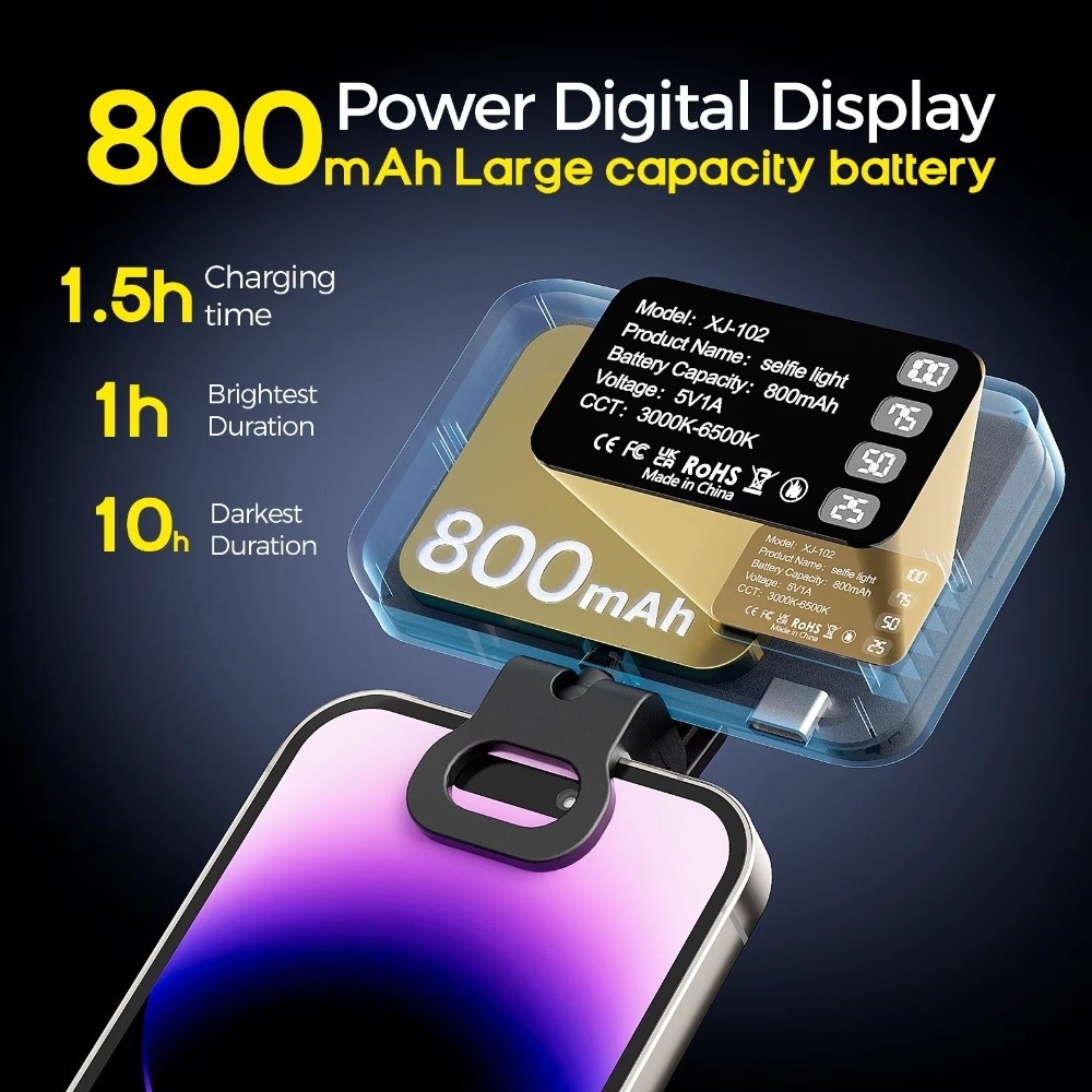 800/1000mAh LED Selfie-licht 3 - Photography Lighting Flash recensie en prijs